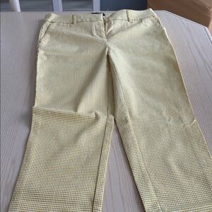 Adrienne Vittadini Mustard Checkered Pants